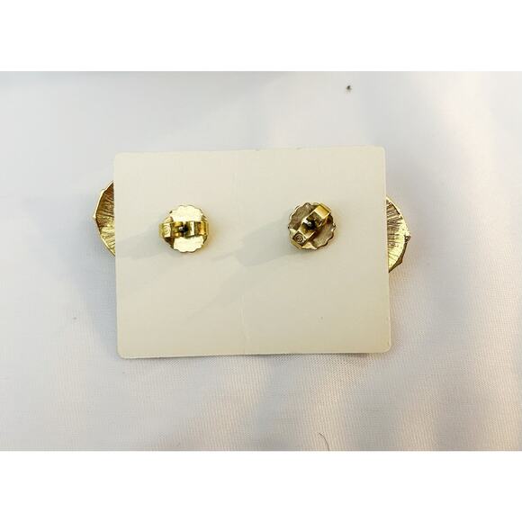 VINTAGE Fashion Costume Jewelry Pearl Gold Stud Earrings - Picture 3 of 4